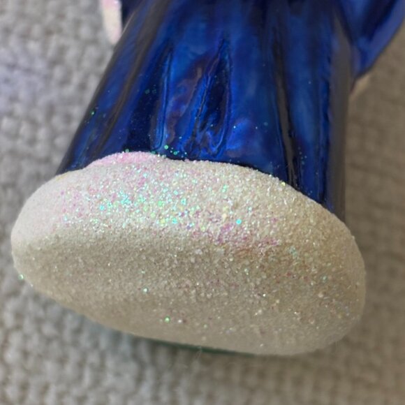 Christopher Radko Blue Santa Christmas Ornament Made in Poland Hand-painted - Picture 10 of 10